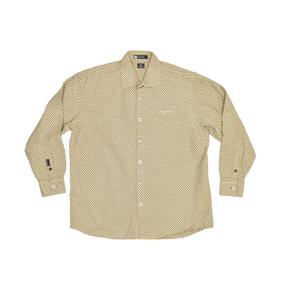 Sean John Other - Sean John Men's Button Down Shirt Size XXL Beige Black Geometric Pattern